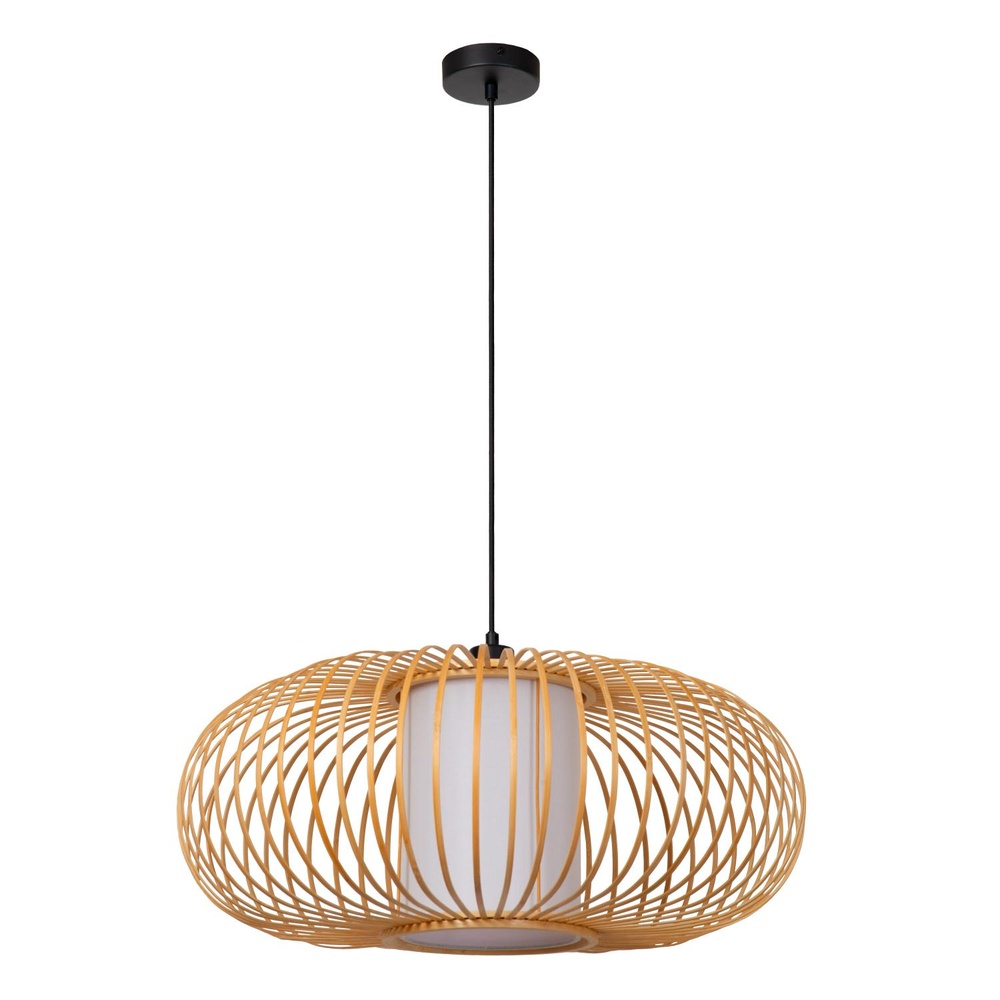 Lucide HanglampThuline Ø 60cm houtlook - 05457/60/72